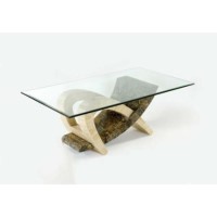 Tsavo Coffee Table in Brown and Cream