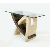 Tsavo Hall Table in Brown and Cream