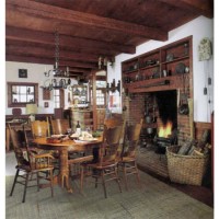 Colonial Oak Oval Dining Set with Carved Back Chairs