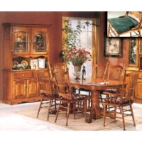Colonial Oak Oval Dining Room Set with 6 Carver Chairs - WHILE STOCKS LAST!