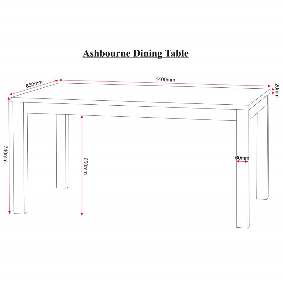 Seconique Ashbourne Solid Wood Dining Set & 6 Brown PU Dining Chairs