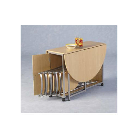 GRADE A2 - Seconique Newhaven Butterfly Folding Dining Table & 4 Chairs Set