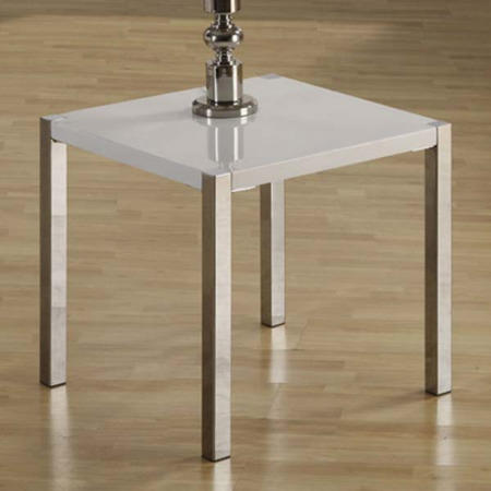 GRADE A1 - White Lamp Table in High Gloss - Charisma
