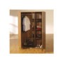 Seconique Hollywood Walnut and High Gloss 3 Door Mirrored Wardrobe