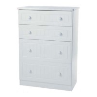 Welcome Furniture Cornwall White Deep 4 Drawer Chest