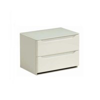 Amy White 2 Drawer Bedside Chest