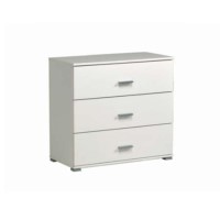 Inigo Wide 3 Drawer Chest in White