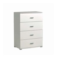 Inigo High 4 Drawer Chest in White