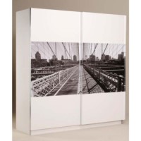 Manhattan Sliding 3 Door Wardrobe in White