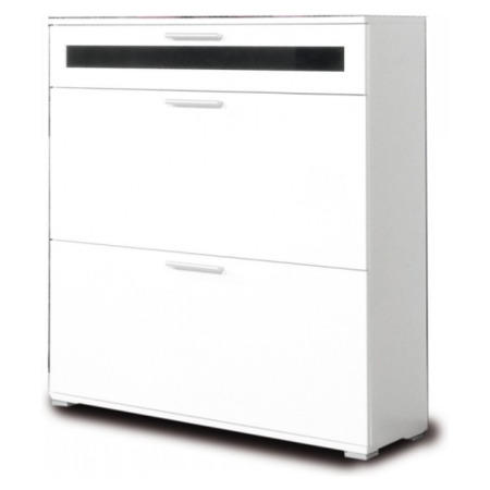 Alaska Shoe Cabinet in White - 16 Pairs