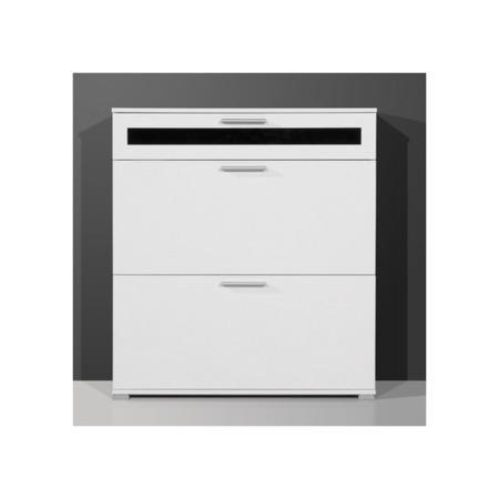 Alaska Shoe Cabinet in White - 16 Pairs