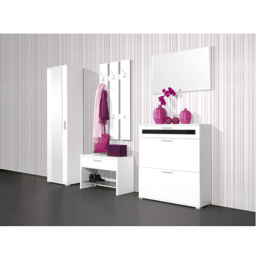 Alaska Shoe Cabinet in White - 16 Pairs