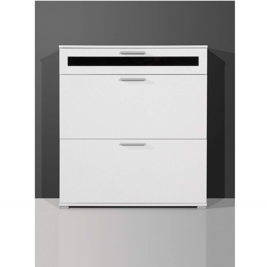 Alaska Shoe Cabinet in White - 16 Pairs