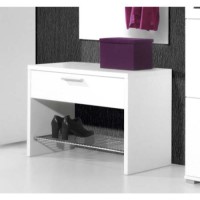 Germania Mediano 1 Drawer Shoe Rack in White - 4 Pairs