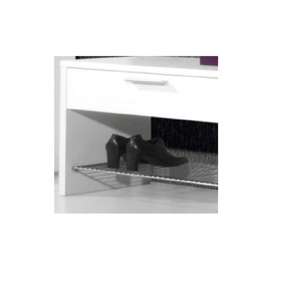 Germania Mediano 1 Drawer Shoe Rack in White - 4 Pairs