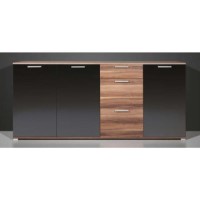 Germania Limit Sideboard in Black and Walnut