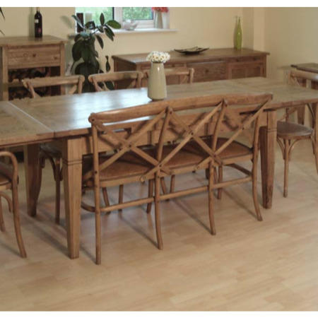 Furniture Monkey Oakgrove Cross Back 3 Seater Bench