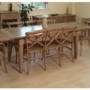 Furniture Monkey Oakgrove Cross Back 3 Seater Bench