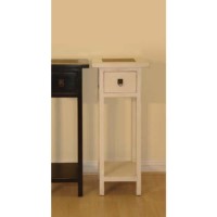 Ling White Lacquered Lamp Table - 