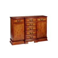 Kelvin Furniture Georgian Reproduction Breakfront 3 Door Sideboard in Yew