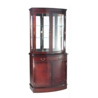 Kelvin Furniture Georgian Reproduction Bow 2 Door Display Cabinet - mahogany