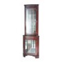 Kelvin Furniture Georgian Reproduction Bow Corner Fully Glazed Display Cabinet in Yew