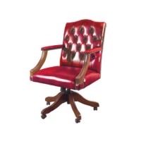 Kelvin Furniture Georgian Reproduction Red Leather Managers Chair