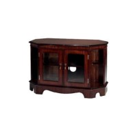 Kelvin Furniture Georgian Reproduction Apron 2 Door Corner TV Cabinet in Mahogany