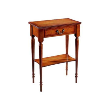 Kelvin Furniture Georgian Reproduction 1 Drawer 1 Shelf Console Table - yew
