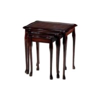 Kelvin Furniture Georgian Reproduction Glass Nest of Tables - mahogany