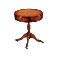 Kelvin Furniture Georgian Reproduction 1 Drawer Round Side Table - yew