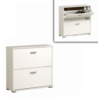 Inigo 2 Drawer Shoe Cabinet in White
