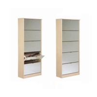 Shoop Mirrored 5 Drawer Shoe Cabinet