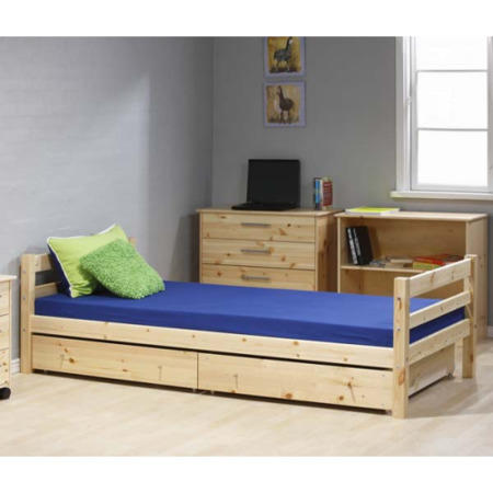 Thuka Minnie Solid Pine Natural Storage Single Bed