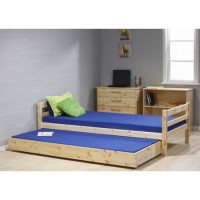 Thuka Minnie Solid Pine Natural Trundle Guest Bed
