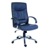 Kensley Leather Faced Executive Massage Chair in Black