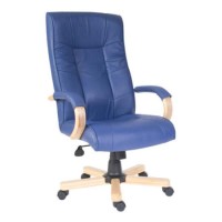 Teknik Office Warmley Leather Faced Executive Chair in Light Oak