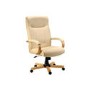 Teknik Office Knighton Leather Faced Executive Chair in Light Oak