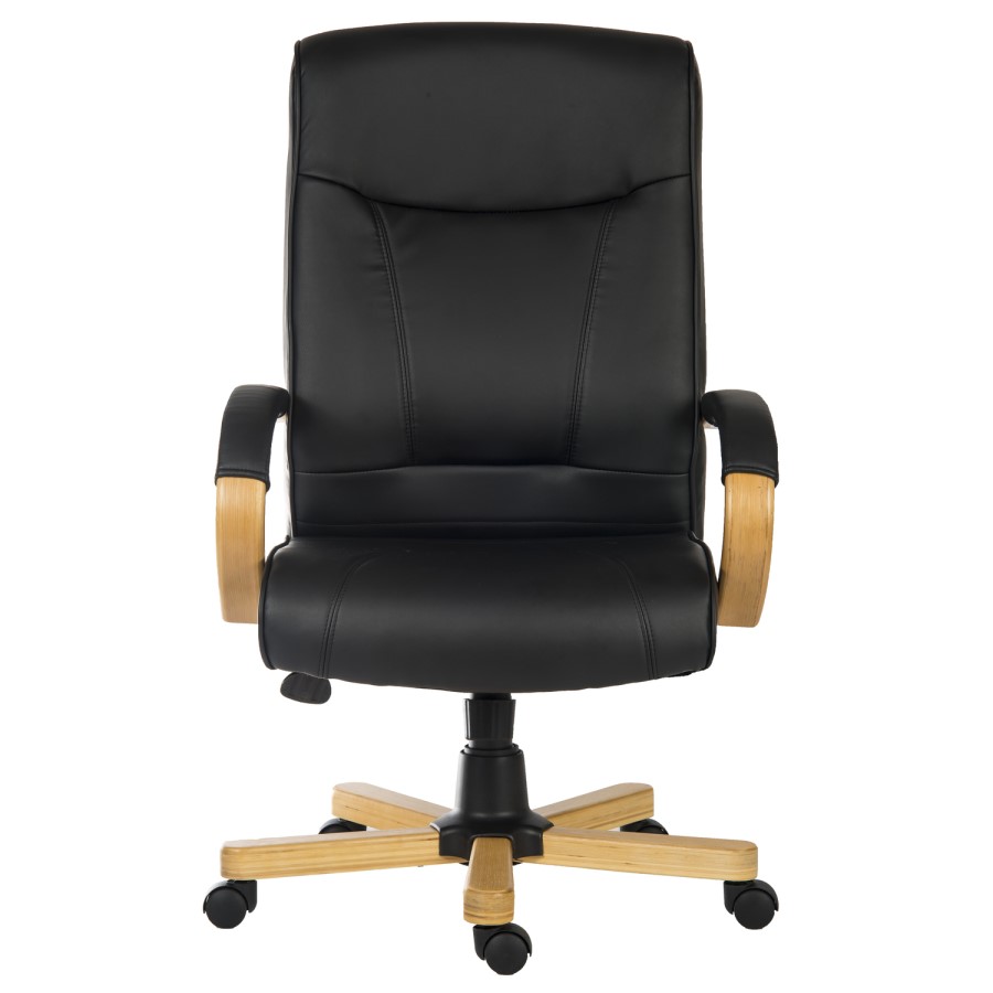 Teknik Office Kingston Leather Faced Executive Chair in Light Oak