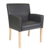 Teknik Office Zara Leather Faced Reception Chair