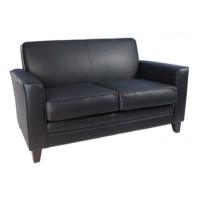 Teknik Office Newton Leather Faced 2 Seater Reception Sofa