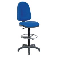 Teknik Office Metcalf Swivel Gas Lift Textile Draughtsman Chair - blue