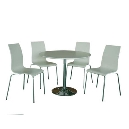 LPD Soho White Round Dining Table Only