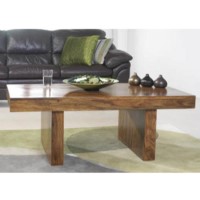Laguna Sheesham Twin Pedestal Coffee Table