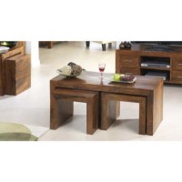 Laguna Sheesham Nest of 3 Coffee Tables