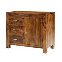 GRADE A1 - Heritage Furniture UK Laguna Sheesham 2 Door Sideboard