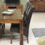 Heritage Furniture UK Laguna Sheesham Brown Upholstered Dining Chair pair