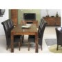 Heritage Furniture UK Laguna Sheesham Brown Upholstered Dining Chair pair