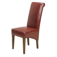 Heritage Furniture UK Laguna Sheesham Red Upholstered Dining Chair pair