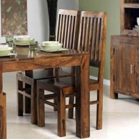Heritage Furniture UK Laguna Sheesham Slat Back Dining Chair pair